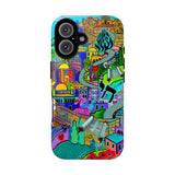 Vibrant Phone Case with Cityscape Design, Ideal for Travelers, Gift for Birthdays, Art Lovers, Festivals, Eco-Friendly Accessories