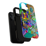 Vibrant Phone Case with Cityscape Design, Ideal for Travelers, Gift for Birthdays, Art Lovers, Festivals, Eco-Friendly Accessories