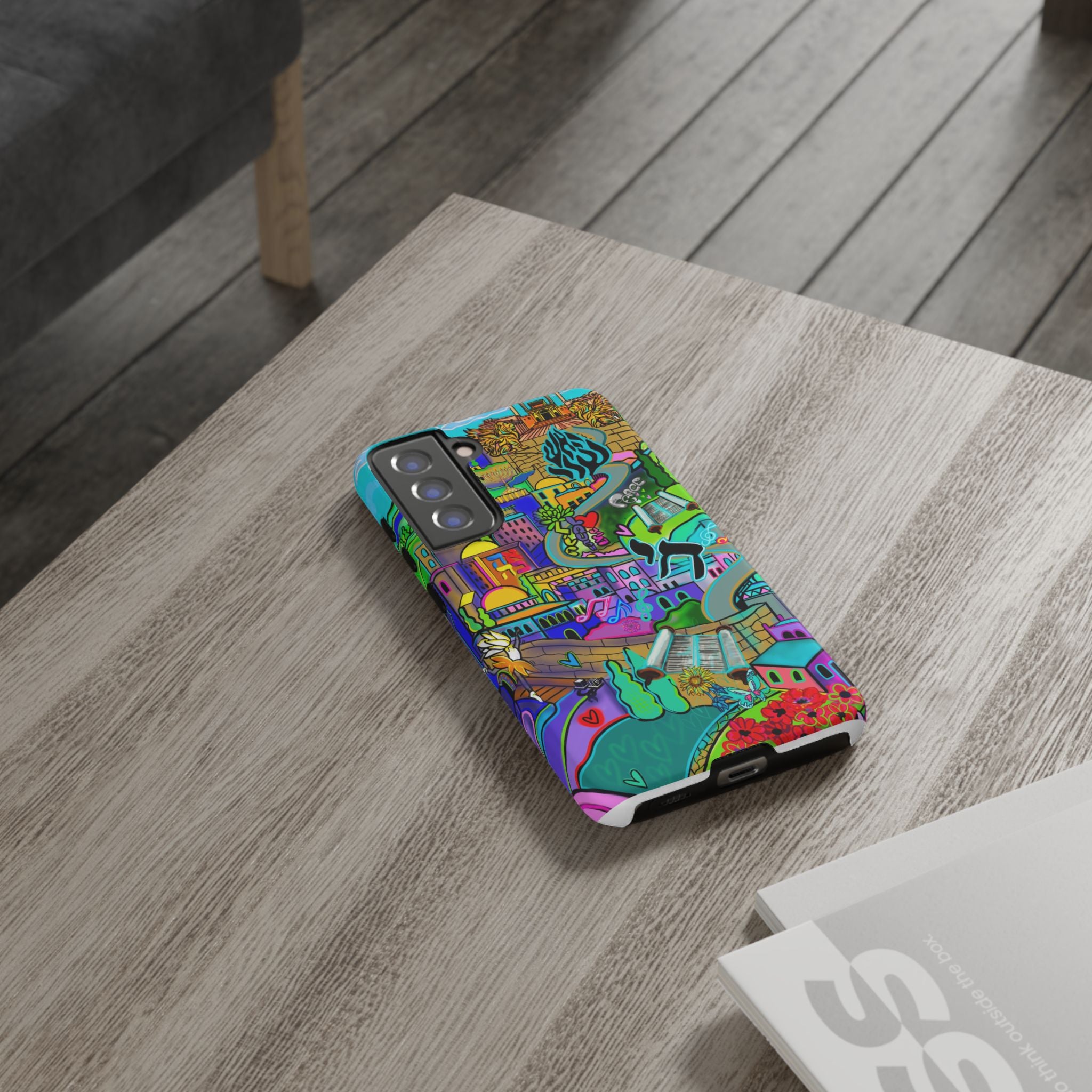 Vibrant Phone Case with Cityscape Design, Ideal for Travelers, Gift for Birthdays, Art Lovers, Festivals, Eco-Friendly Accessories