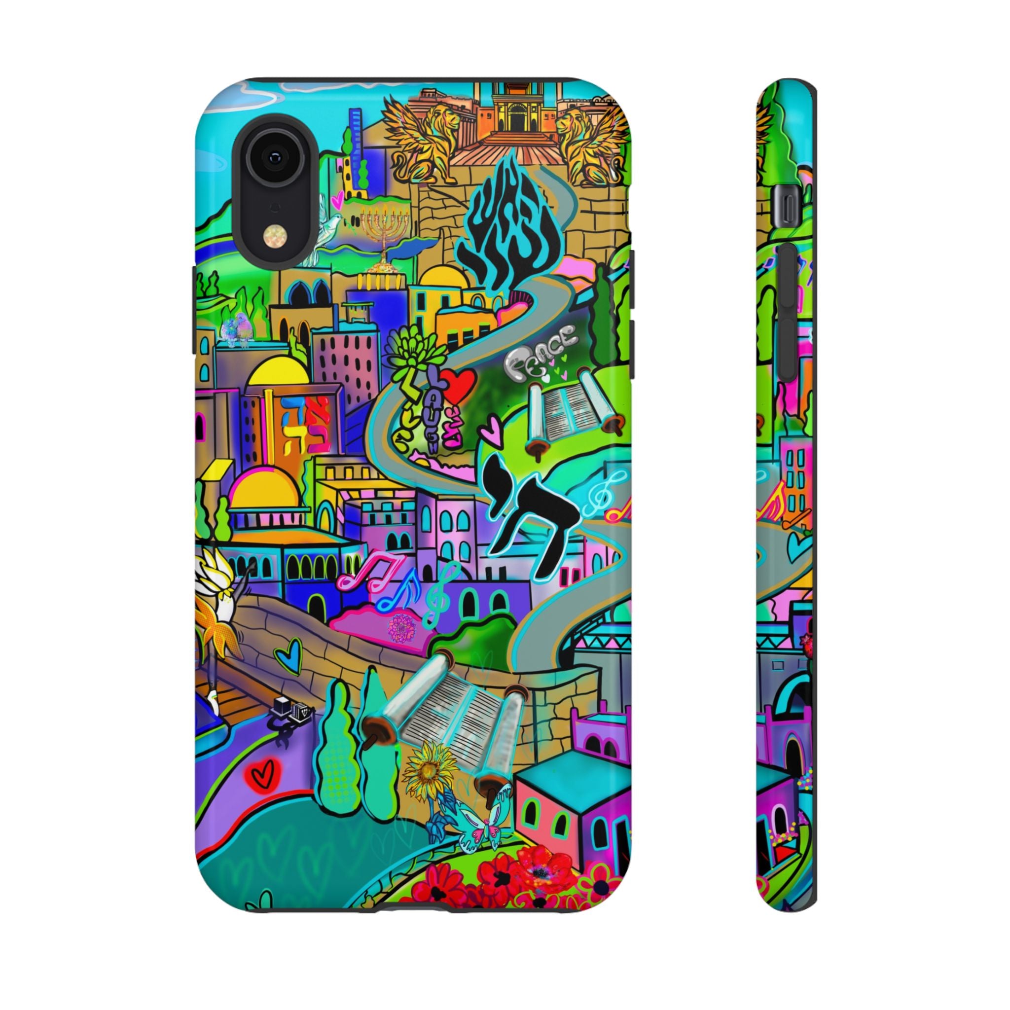 Vibrant Phone Case with Cityscape Design, Ideal for Travelers, Gift for Birthdays, Art Lovers, Festivals, Eco-Friendly Accessories