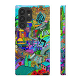 Vibrant Phone Case with Cityscape Design, Ideal for Travelers, Gift for Birthdays, Art Lovers, Festivals, Eco-Friendly Accessories