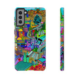 Vibrant Phone Case with Cityscape Design, Ideal for Travelers, Gift for Birthdays, Art Lovers, Festivals, Eco-Friendly Accessories