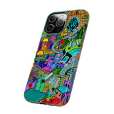 Vibrant Phone Case with Cityscape Design, Ideal for Travelers, Gift for Birthdays, Art Lovers, Festivals, Eco-Friendly Accessories