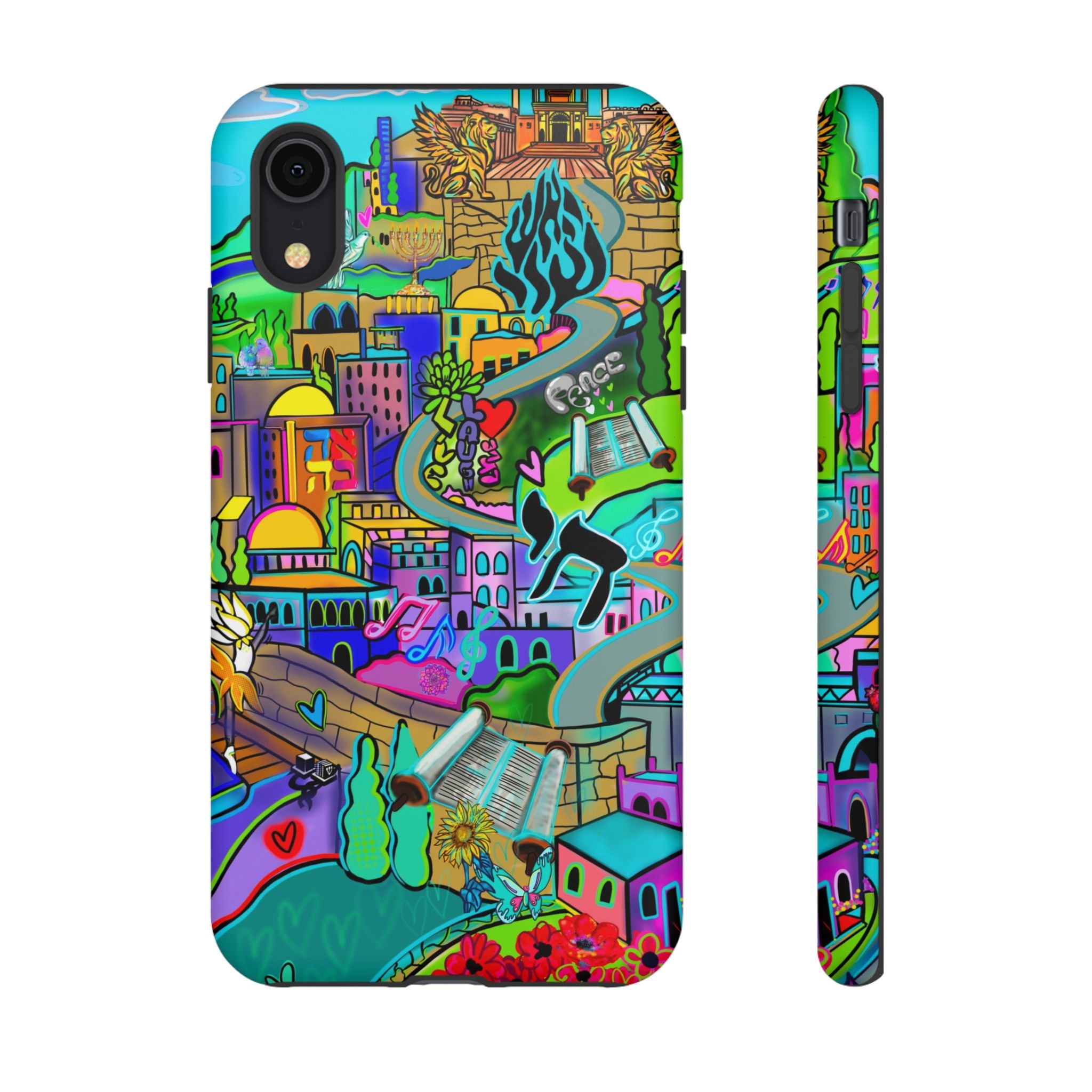 Vibrant Phone Case with Cityscape Design, Ideal for Travelers, Gift for Birthdays, Art Lovers, Festivals, Eco-Friendly Accessories