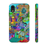 Vibrant Phone Case with Cityscape Design, Ideal for Travelers, Gift for Birthdays, Art Lovers, Festivals, Eco-Friendly Accessories