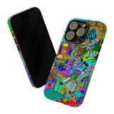Vibrant Phone Case with Cityscape Design, Ideal for Travelers, Gift for Birthdays, Art Lovers, Festivals, Eco-Friendly Accessories