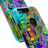 Vibrant Phone Case with Cityscape Design, Ideal for Travelers, Gift for Birthdays, Art Lovers, Festivals, Eco-Friendly Accessories