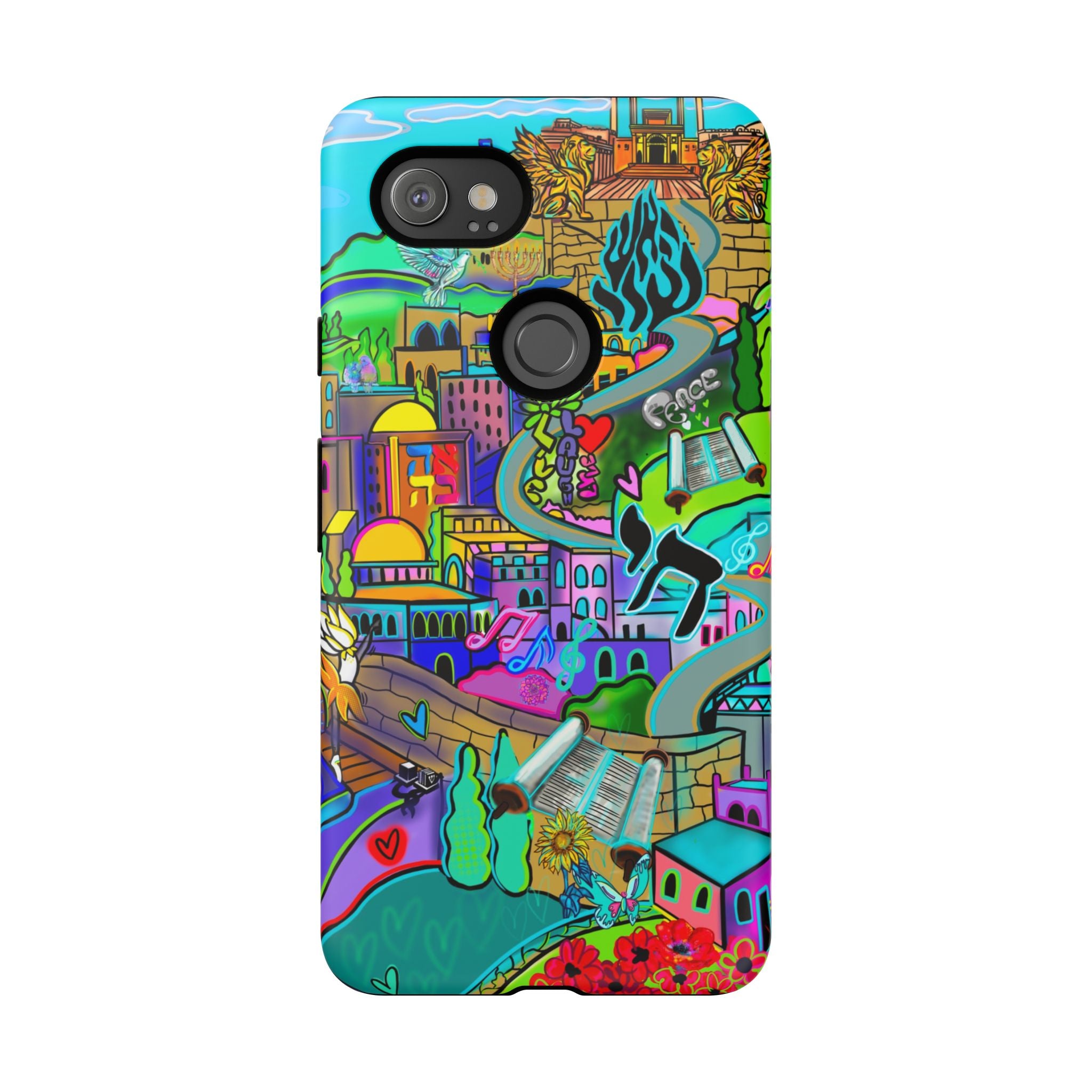 Vibrant Phone Case with Cityscape Design, Ideal for Travelers, Gift for Birthdays, Art Lovers, Festivals, Eco-Friendly Accessories