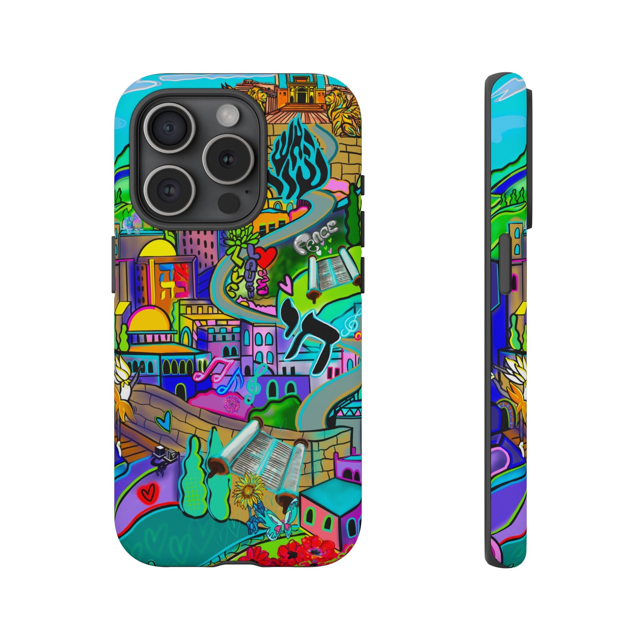 Vibrant Phone Case with Cityscape Design, Ideal for Travelers, Gift for Birthdays, Art Lovers, Festivals, Eco-Friendly Accessories