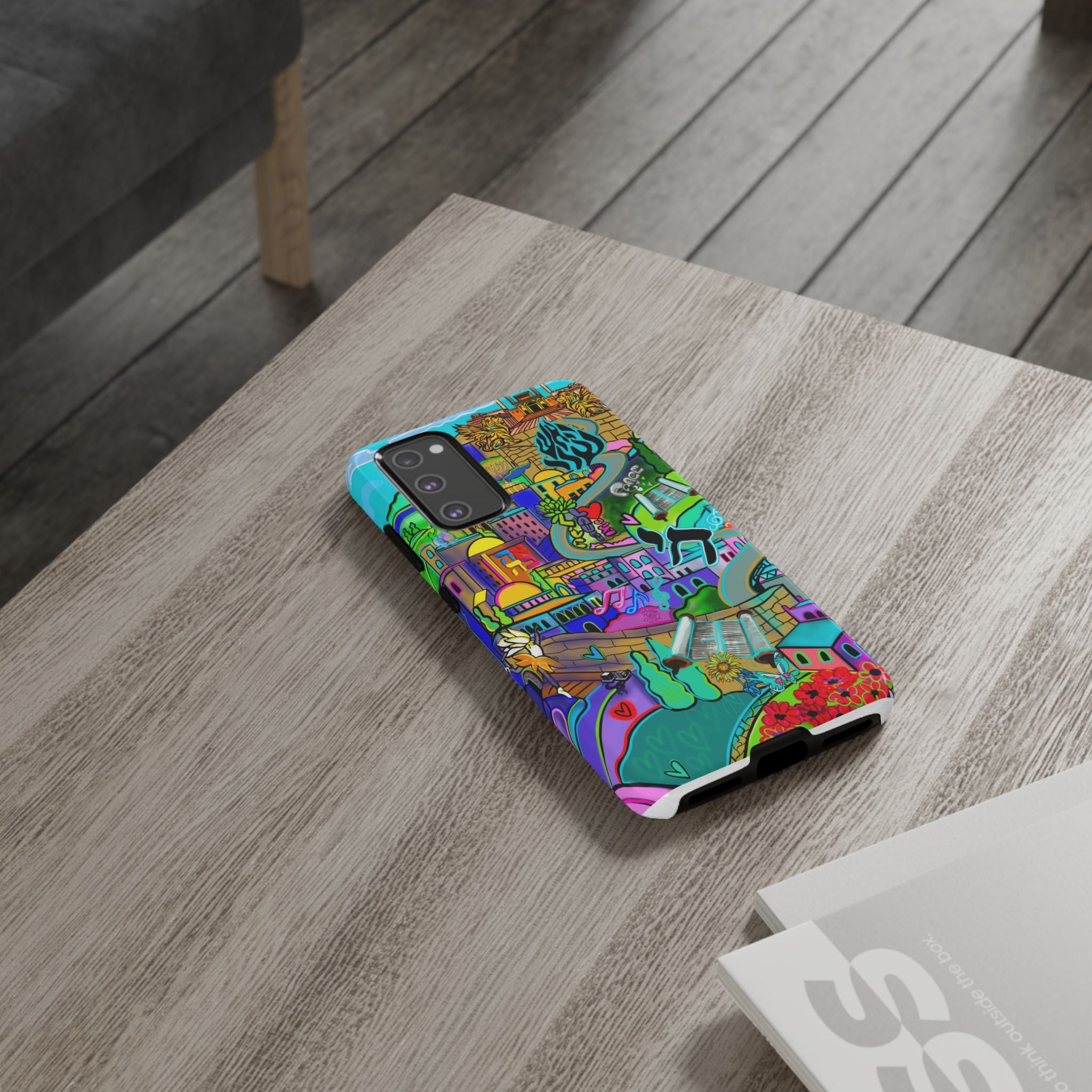 Vibrant Phone Case with Cityscape Design, Ideal for Travelers, Gift for Birthdays, Art Lovers, Festivals, Eco-Friendly Accessories