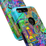 Vibrant Phone Case with Cityscape Design, Ideal for Travelers, Gift for Birthdays, Art Lovers, Festivals, Eco-Friendly Accessories