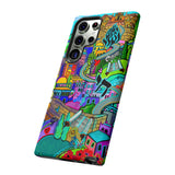 Vibrant Phone Case with Cityscape Design, Ideal for Travelers, Gift for Birthdays, Art Lovers, Festivals, Eco-Friendly Accessories