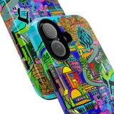 Vibrant Phone Case with Cityscape Design, Ideal for Travelers, Gift for Birthdays, Art Lovers, Festivals, Eco-Friendly Accessories