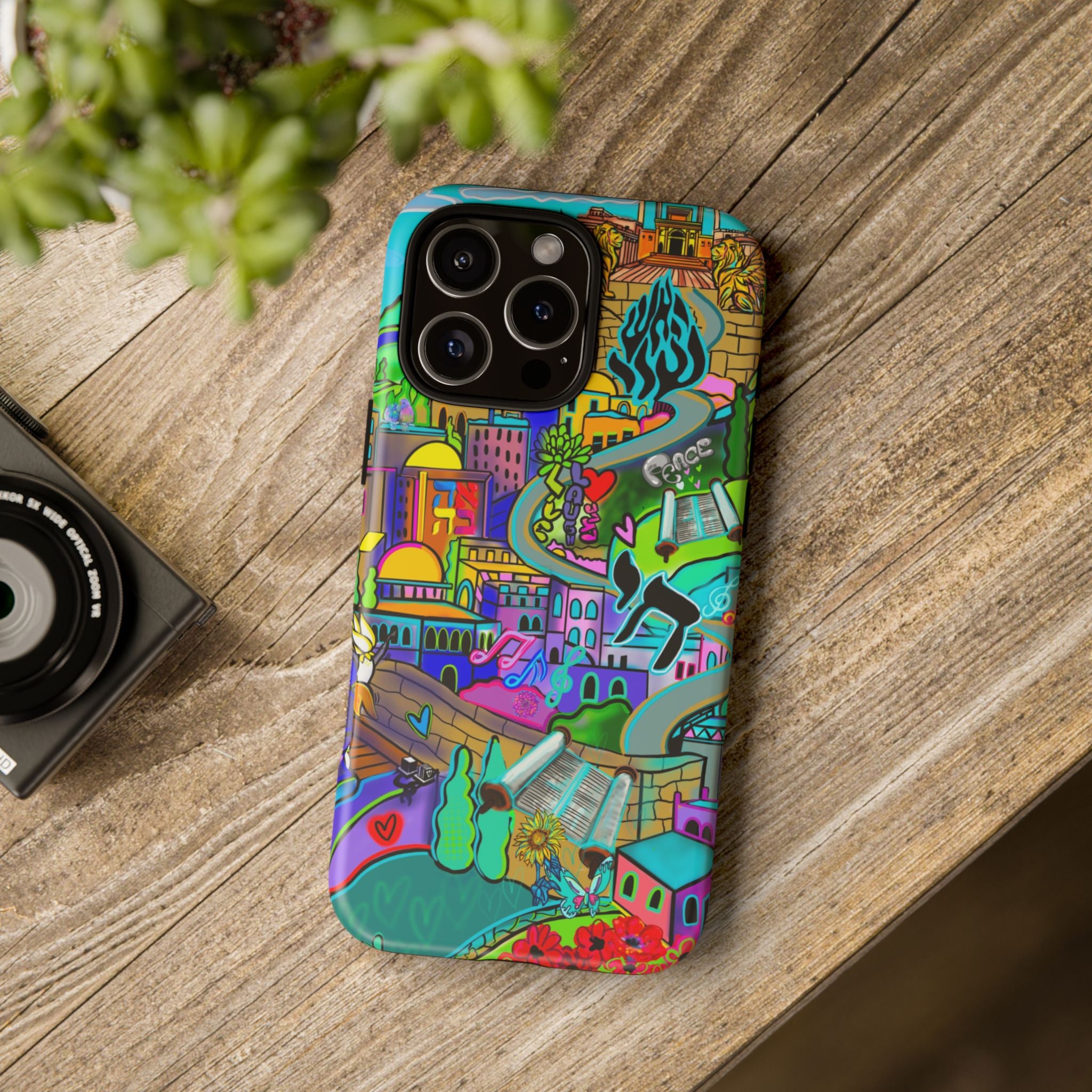 Vibrant Phone Case with Cityscape Design, Ideal for Travelers, Gift for Birthdays, Art Lovers, Festivals, Eco-Friendly Accessories
