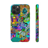 Vibrant Phone Case with Cityscape Design, Ideal for Travelers, Gift for Birthdays, Art Lovers, Festivals, Eco-Friendly Accessories