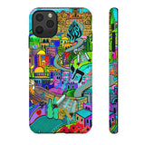 Vibrant Phone Case with Cityscape Design, Ideal for Travelers, Gift for Birthdays, Art Lovers, Festivals, Eco-Friendly Accessories