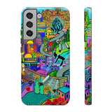 Vibrant Phone Case with Cityscape Design, Ideal for Travelers, Gift for Birthdays, Art Lovers, Festivals, Eco-Friendly Accessories
