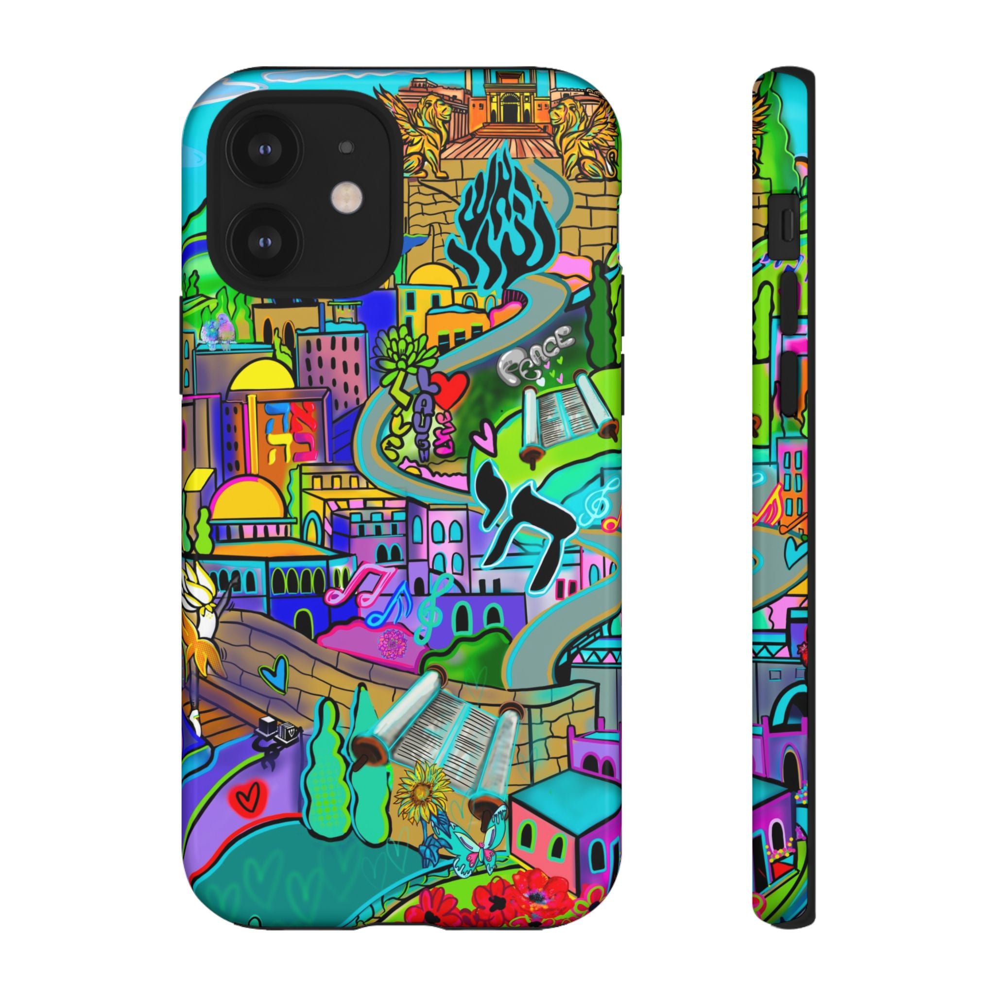Vibrant Phone Case with Cityscape Design, Ideal for Travelers, Gift for Birthdays, Art Lovers, Festivals, Eco-Friendly Accessories