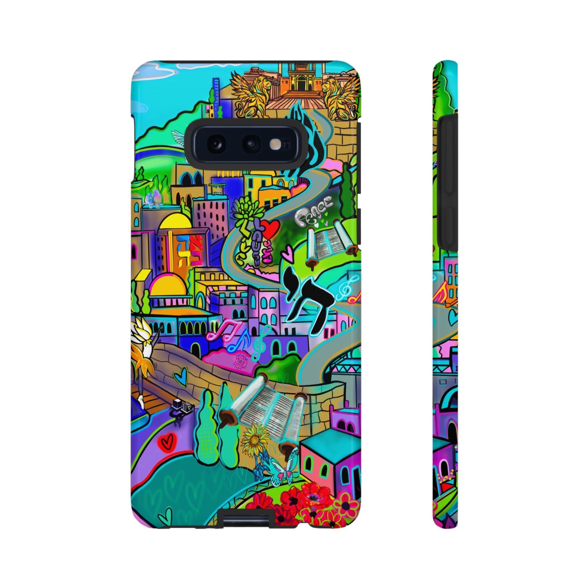 Vibrant Phone Case with Cityscape Design, Ideal for Travelers, Gift for Birthdays, Art Lovers, Festivals, Eco-Friendly Accessories