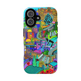 Vibrant Phone Case with Cityscape Design, Ideal for Travelers, Gift for Birthdays, Art Lovers, Festivals, Eco-Friendly Accessories