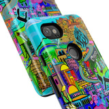 Vibrant Phone Case with Cityscape Design, Ideal for Travelers, Gift for Birthdays, Art Lovers, Festivals, Eco-Friendly Accessories