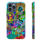Vibrant Phone Case with Cityscape Design, Ideal for Travelers, Gift for Birthdays, Art Lovers, Festivals, Eco-Friendly Accessories
