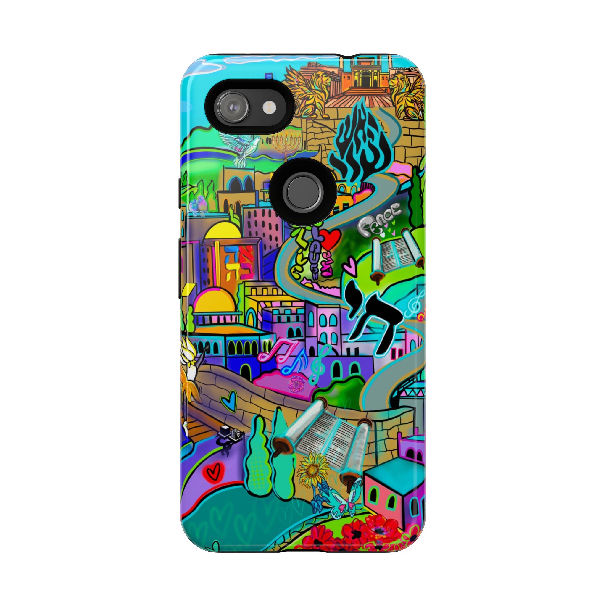 Vibrant Phone Case with Cityscape Design, Ideal for Travelers, Gift for Birthdays, Art Lovers, Festivals, Eco-Friendly Accessories