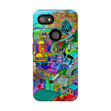 Vibrant Phone Case with Cityscape Design, Ideal for Travelers, Gift for Birthdays, Art Lovers, Festivals, Eco-Friendly Accessories