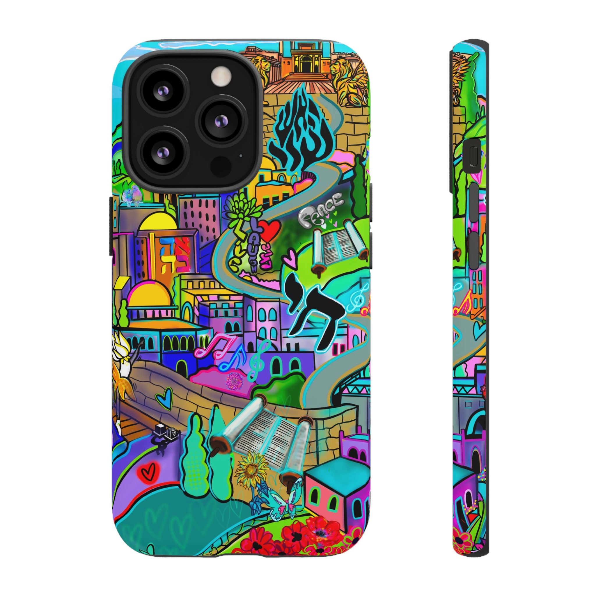Vibrant Phone Case with Cityscape Design, Ideal for Travelers, Gift for Birthdays, Art Lovers, Festivals, Eco-Friendly Accessories