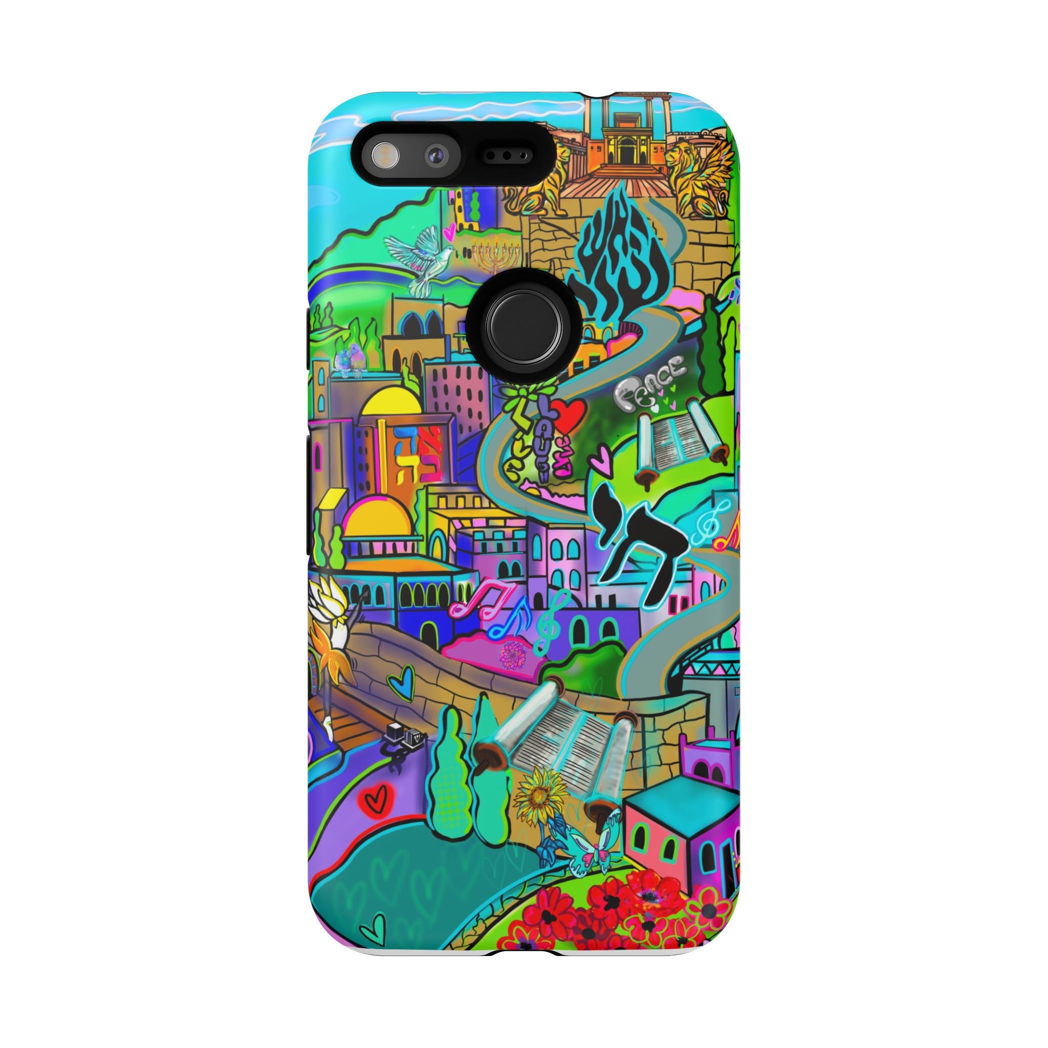 Vibrant Phone Case with Cityscape Design, Ideal for Travelers, Gift for Birthdays, Art Lovers, Festivals, Eco-Friendly Accessories