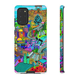 Vibrant Phone Case with Cityscape Design, Ideal for Travelers, Gift for Birthdays, Art Lovers, Festivals, Eco-Friendly Accessories