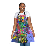 Vibrant Art Apron with 5-Color Straps, Unique Kitchen Gift, Creative Cooking Accessory, Fun Chef Apron, Art-Inspired Culinary Wear