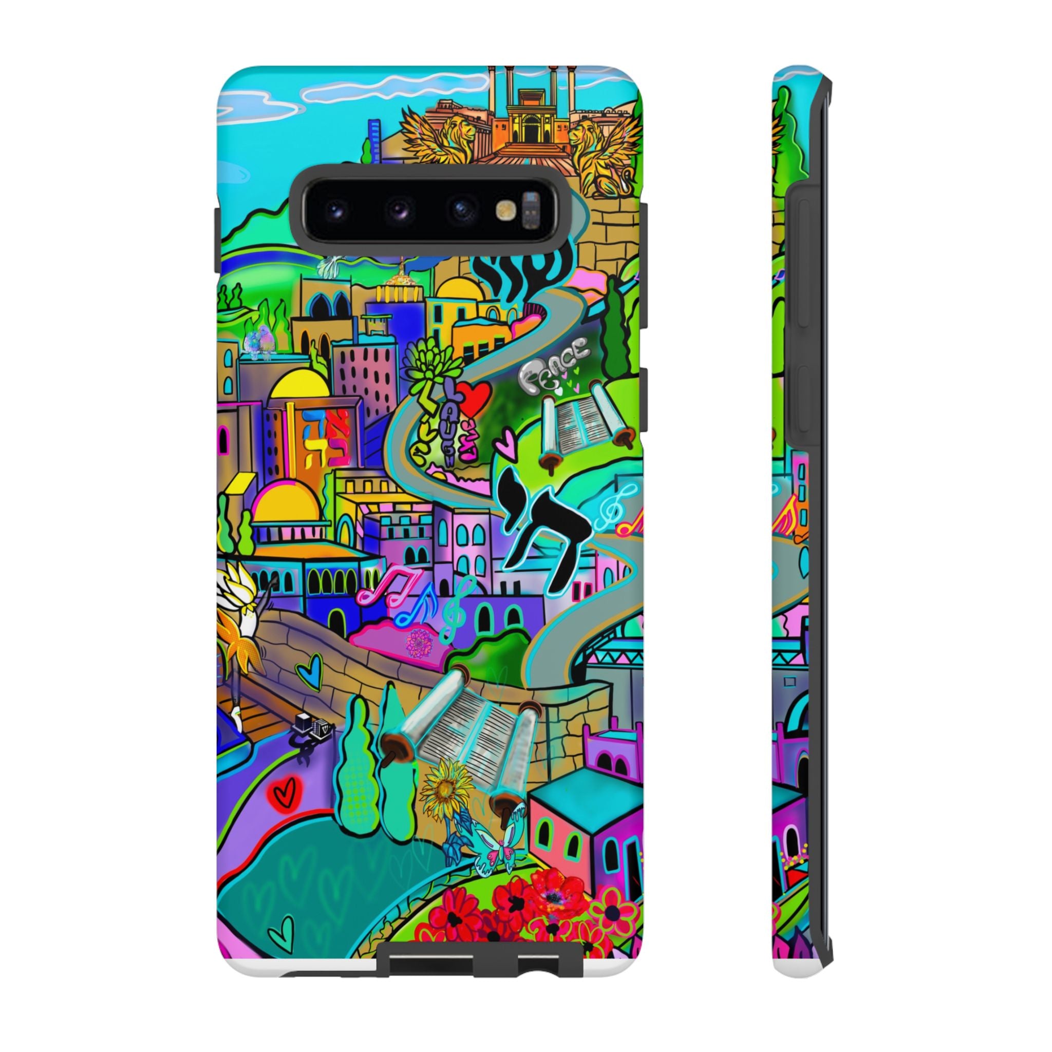 Vibrant Phone Case with Cityscape Design, Ideal for Travelers, Gift for Birthdays, Art Lovers, Festivals, Eco-Friendly Accessories