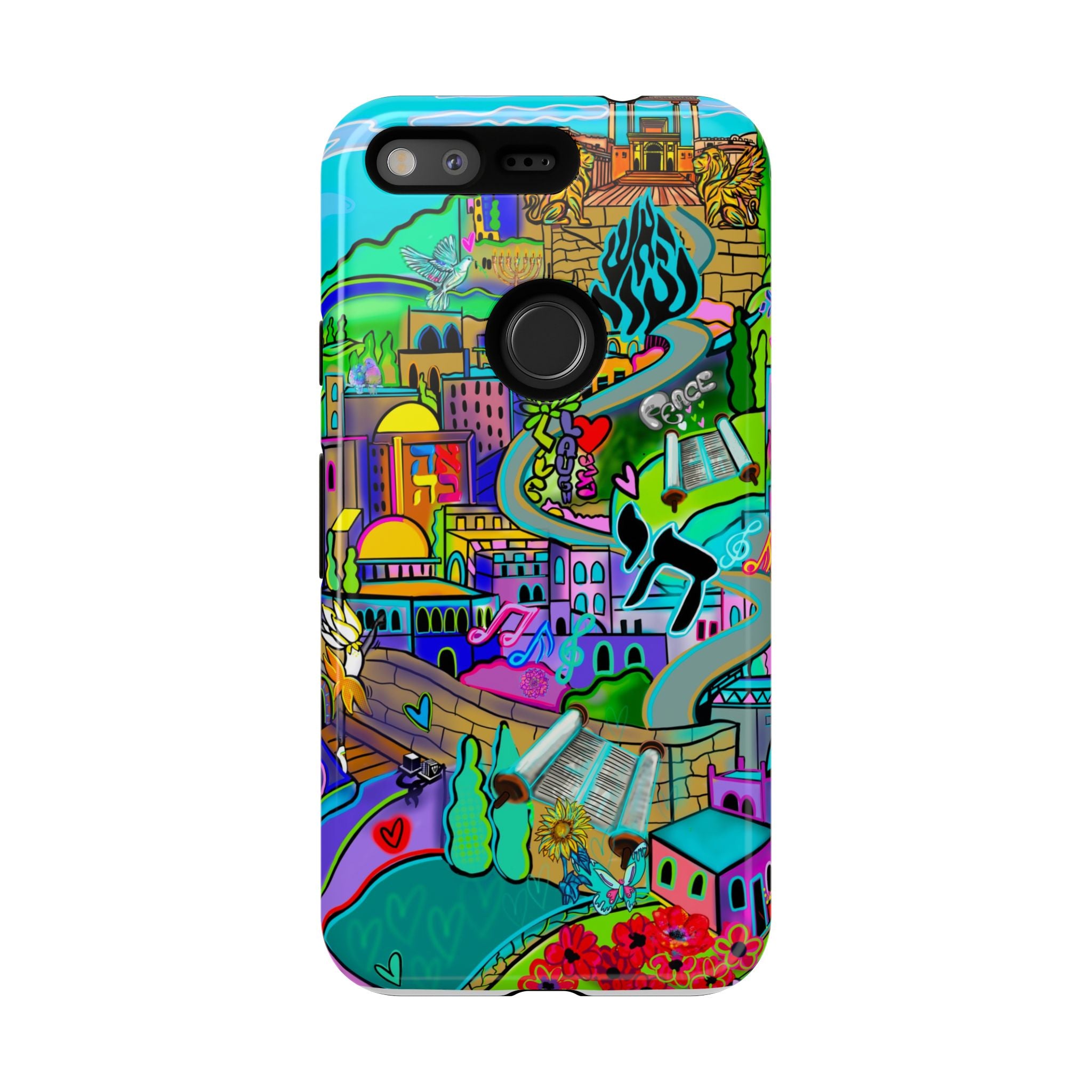 Vibrant Phone Case with Cityscape Design, Ideal for Travelers, Gift for Birthdays, Art Lovers, Festivals, Eco-Friendly Accessories