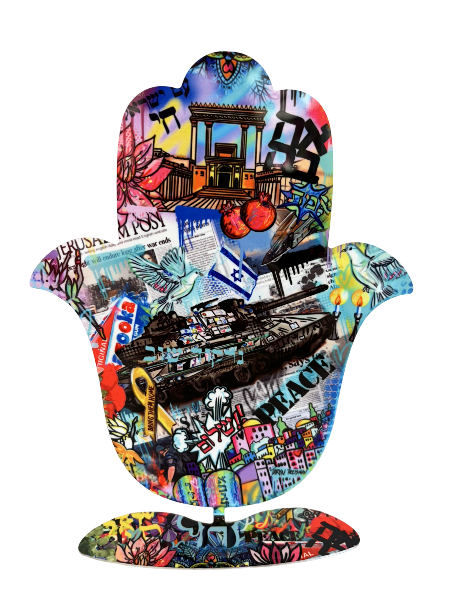 Mini Hamsa on stand: Tank