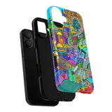 Vibrant Phone Case with Cityscape Design, Ideal for Travelers, Gift for Birthdays, Art Lovers, Festivals, Eco-Friendly Accessories