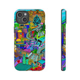 Vibrant Phone Case with Cityscape Design, Ideal for Travelers, Gift for Birthdays, Art Lovers, Festivals, Eco-Friendly Accessories