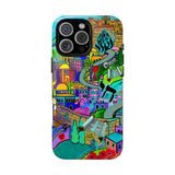 Vibrant Phone Case with Cityscape Design, Ideal for Travelers, Gift for Birthdays, Art Lovers, Festivals, Eco-Friendly Accessories