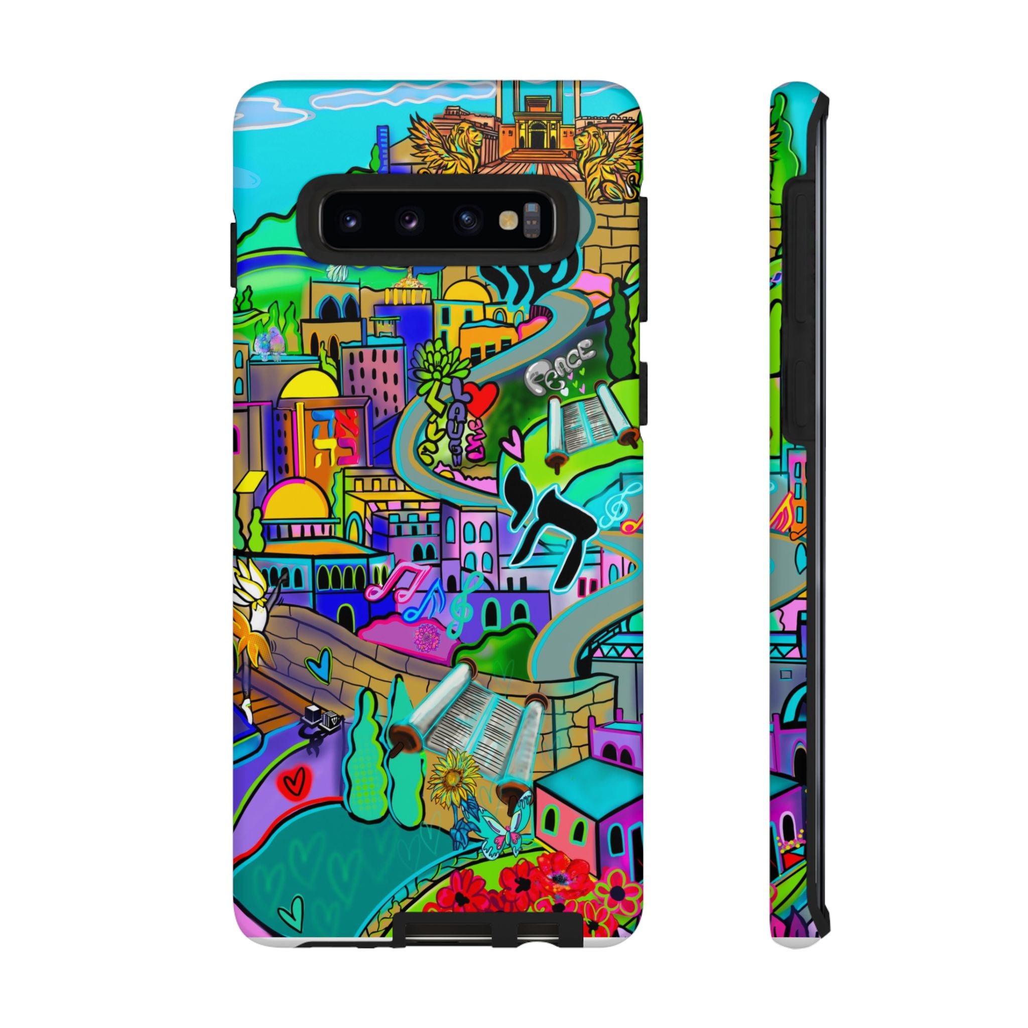 Vibrant Phone Case with Cityscape Design, Ideal for Travelers, Gift for Birthdays, Art Lovers, Festivals, Eco-Friendly Accessories