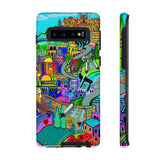 Vibrant Phone Case with Cityscape Design, Ideal for Travelers, Gift for Birthdays, Art Lovers, Festivals, Eco-Friendly Accessories