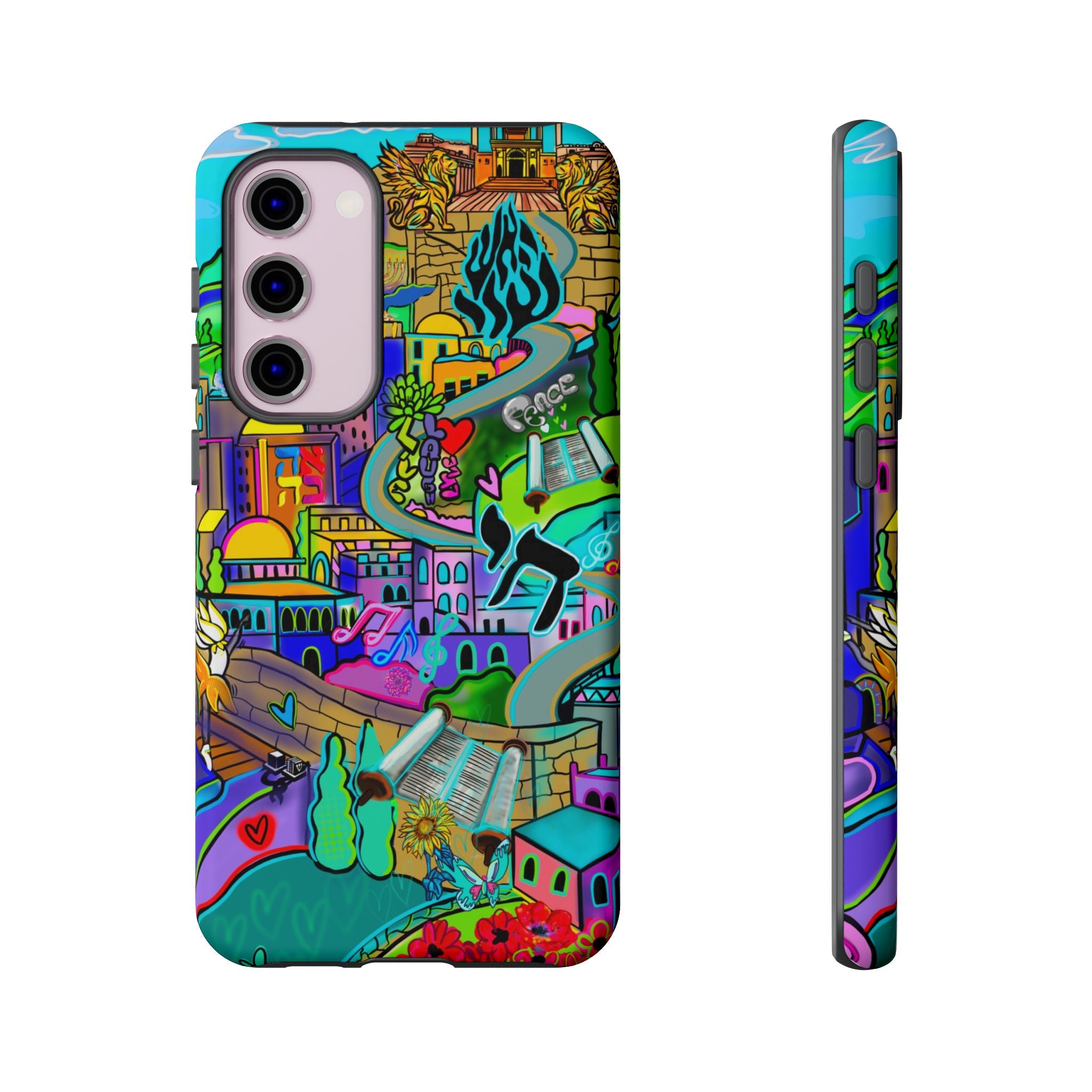 Vibrant Phone Case with Cityscape Design, Ideal for Travelers, Gift for Birthdays, Art Lovers, Festivals, Eco-Friendly Accessories