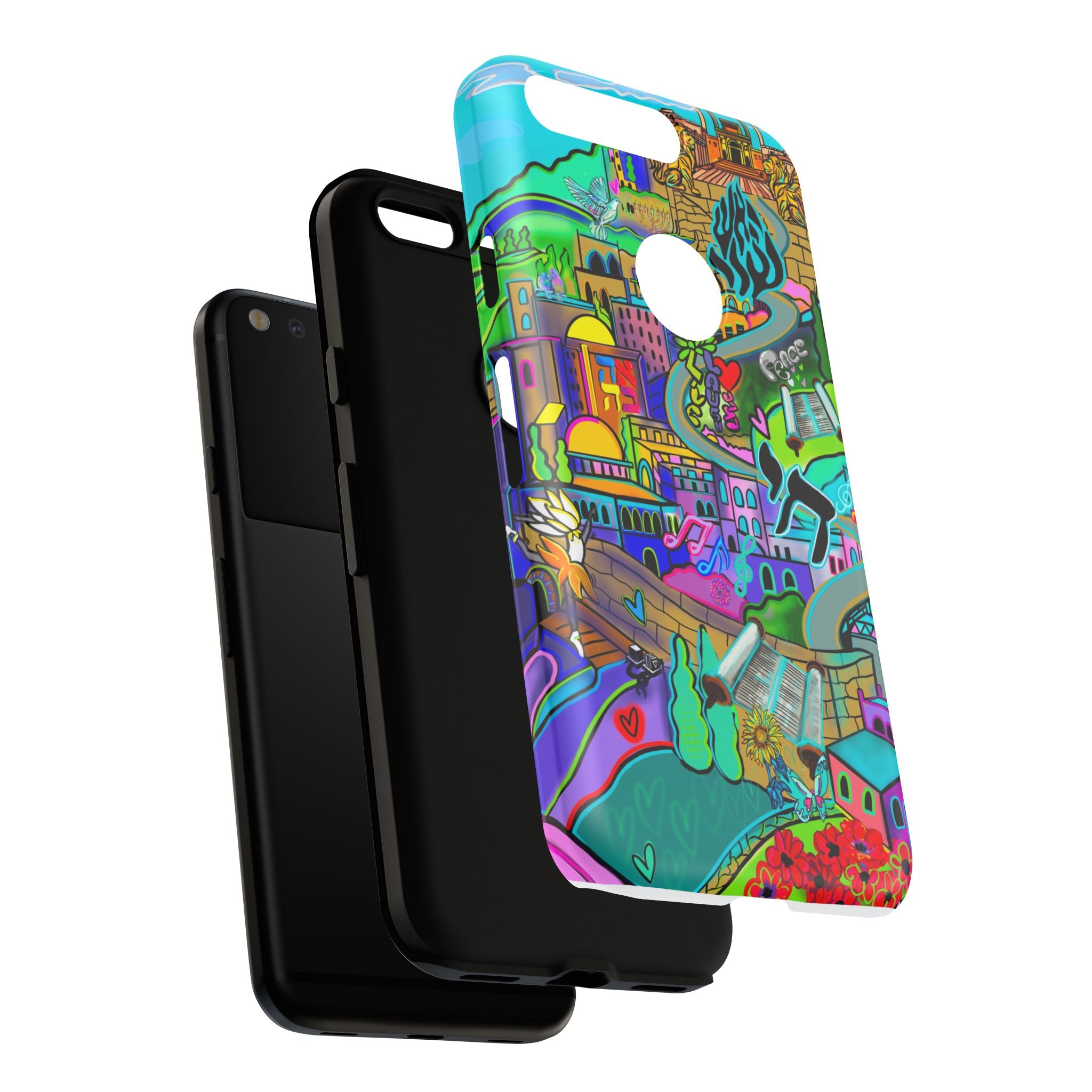 Vibrant Phone Case with Cityscape Design, Ideal for Travelers, Gift for Birthdays, Art Lovers, Festivals, Eco-Friendly Accessories