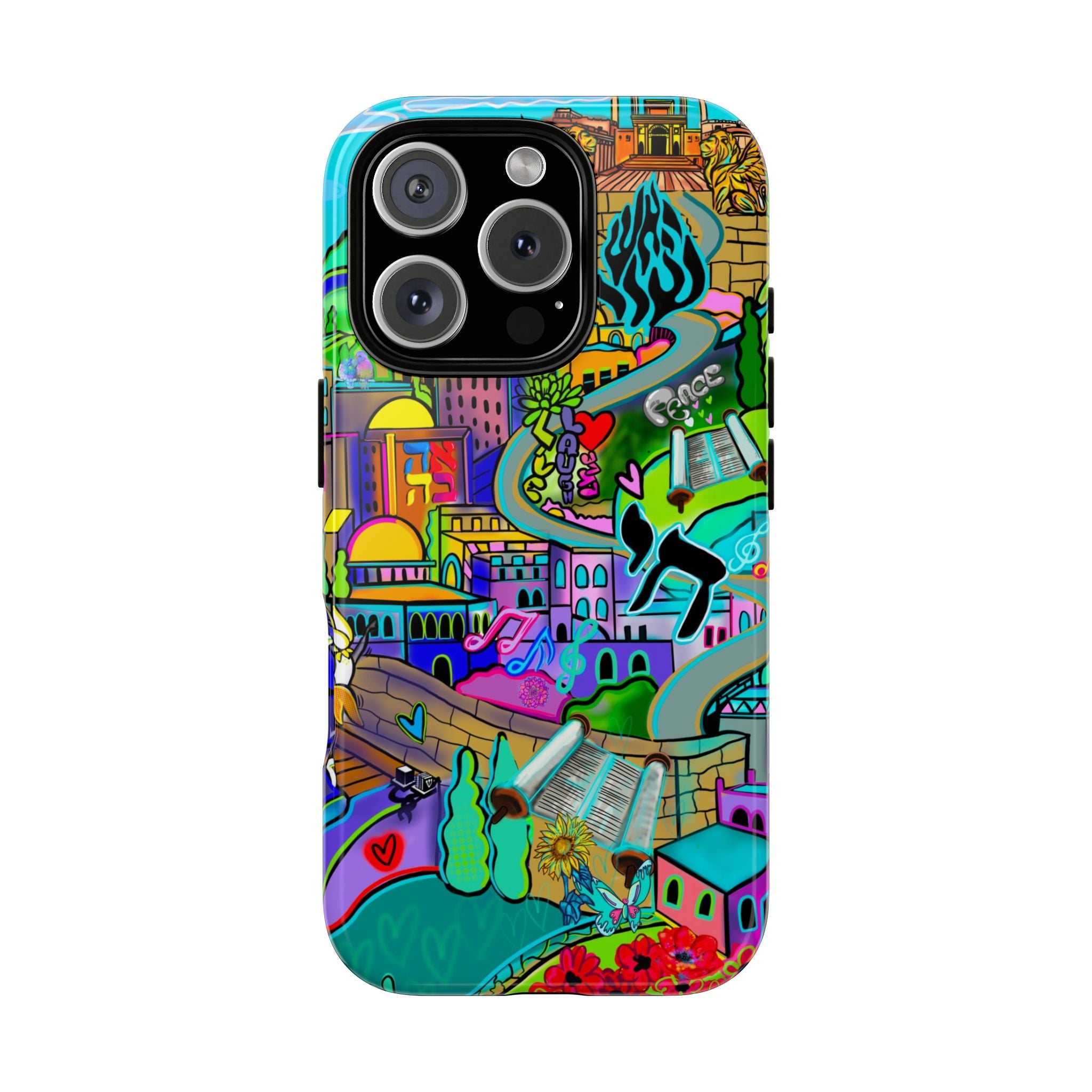 Vibrant Phone Case with Cityscape Design, Ideal for Travelers, Gift for Birthdays, Art Lovers, Festivals, Eco-Friendly Accessories