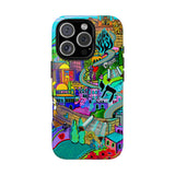 Vibrant Phone Case with Cityscape Design, Ideal for Travelers, Gift for Birthdays, Art Lovers, Festivals, Eco-Friendly Accessories