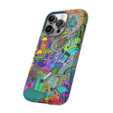Vibrant Phone Case with Cityscape Design, Ideal for Travelers, Gift for Birthdays, Art Lovers, Festivals, Eco-Friendly Accessories