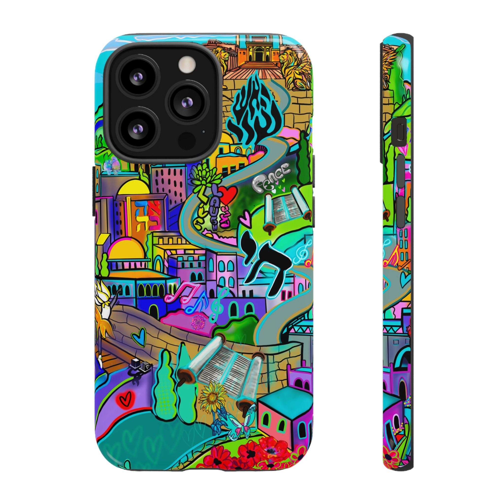 Vibrant Phone Case with Cityscape Design, Ideal for Travelers, Gift for Birthdays, Art Lovers, Festivals, Eco-Friendly Accessories