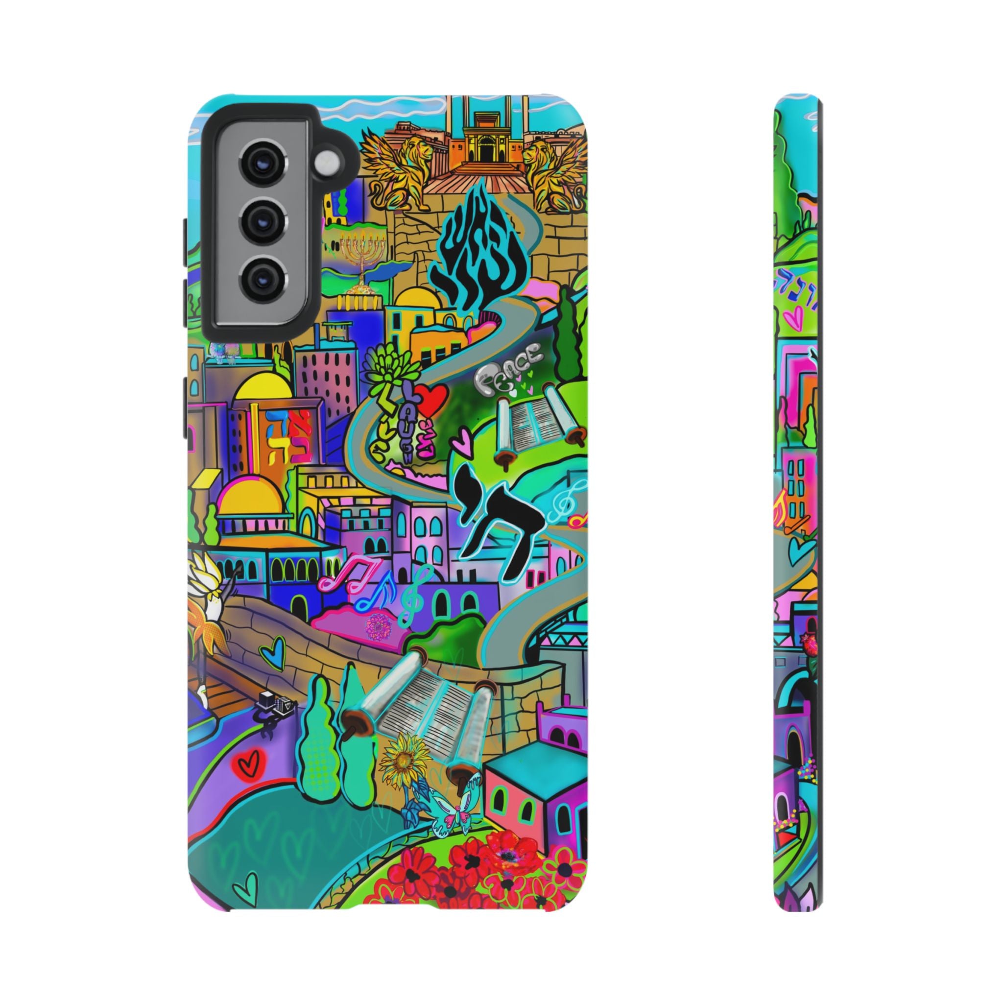 Vibrant Phone Case with Cityscape Design, Ideal for Travelers, Gift for Birthdays, Art Lovers, Festivals, Eco-Friendly Accessories
