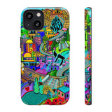 Vibrant Phone Case with Cityscape Design, Ideal for Travelers, Gift for Birthdays, Art Lovers, Festivals, Eco-Friendly Accessories