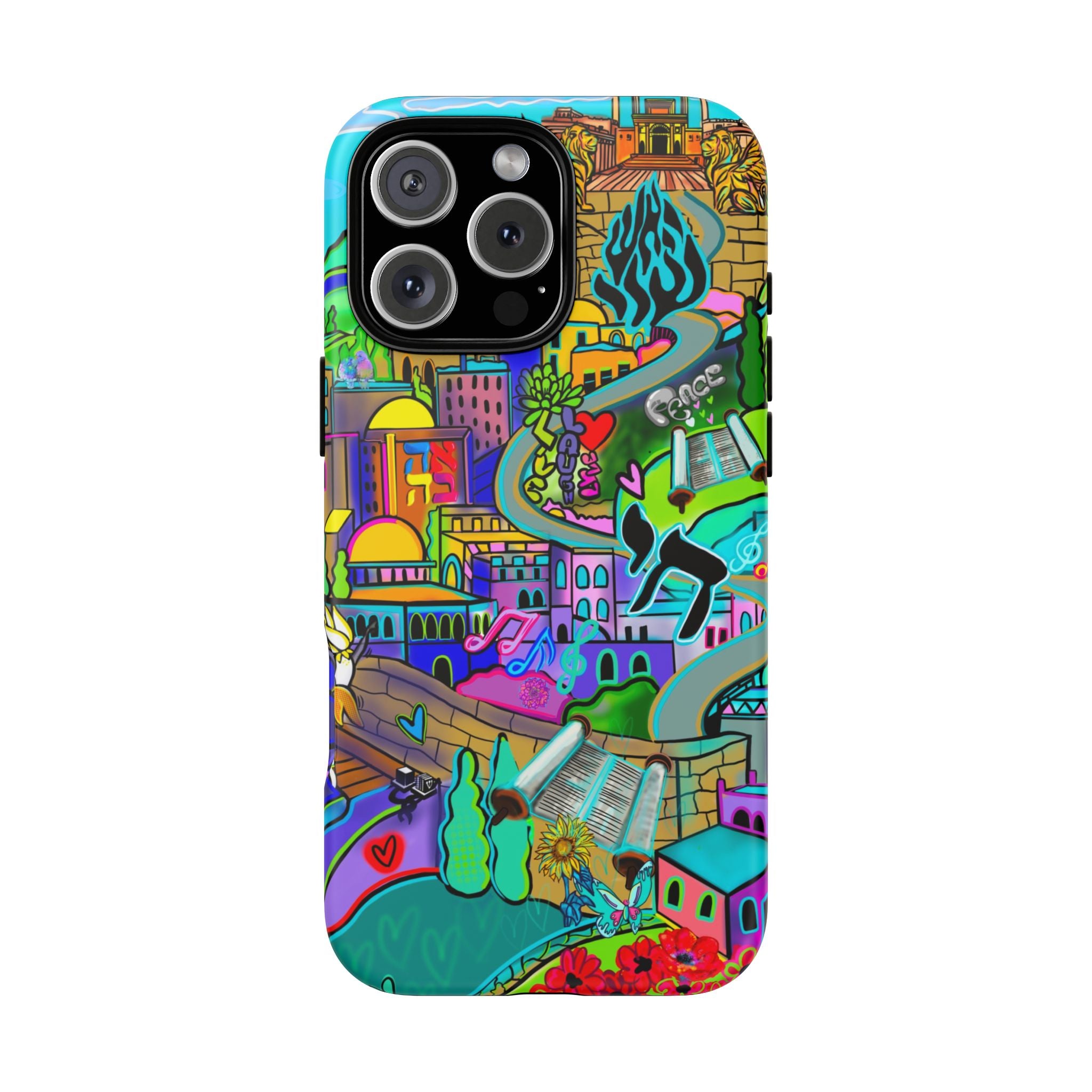 Vibrant Phone Case with Cityscape Design, Ideal for Travelers, Gift for Birthdays, Art Lovers, Festivals, Eco-Friendly Accessories