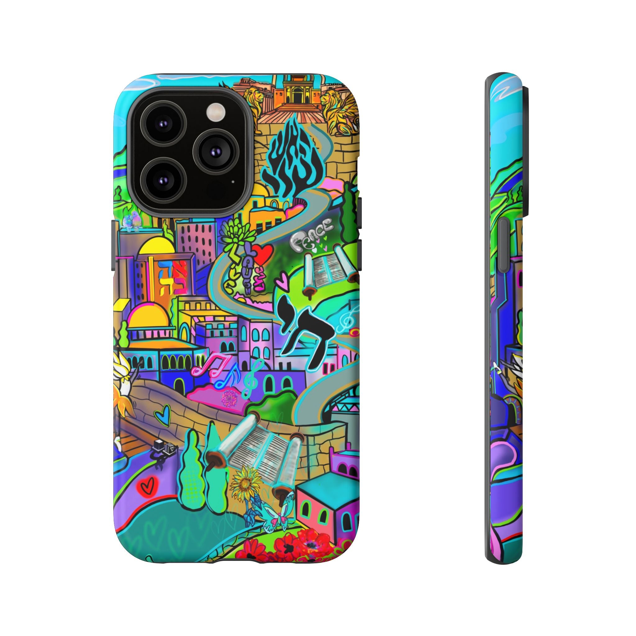 Vibrant Phone Case with Cityscape Design, Ideal for Travelers, Gift for Birthdays, Art Lovers, Festivals, Eco-Friendly Accessories